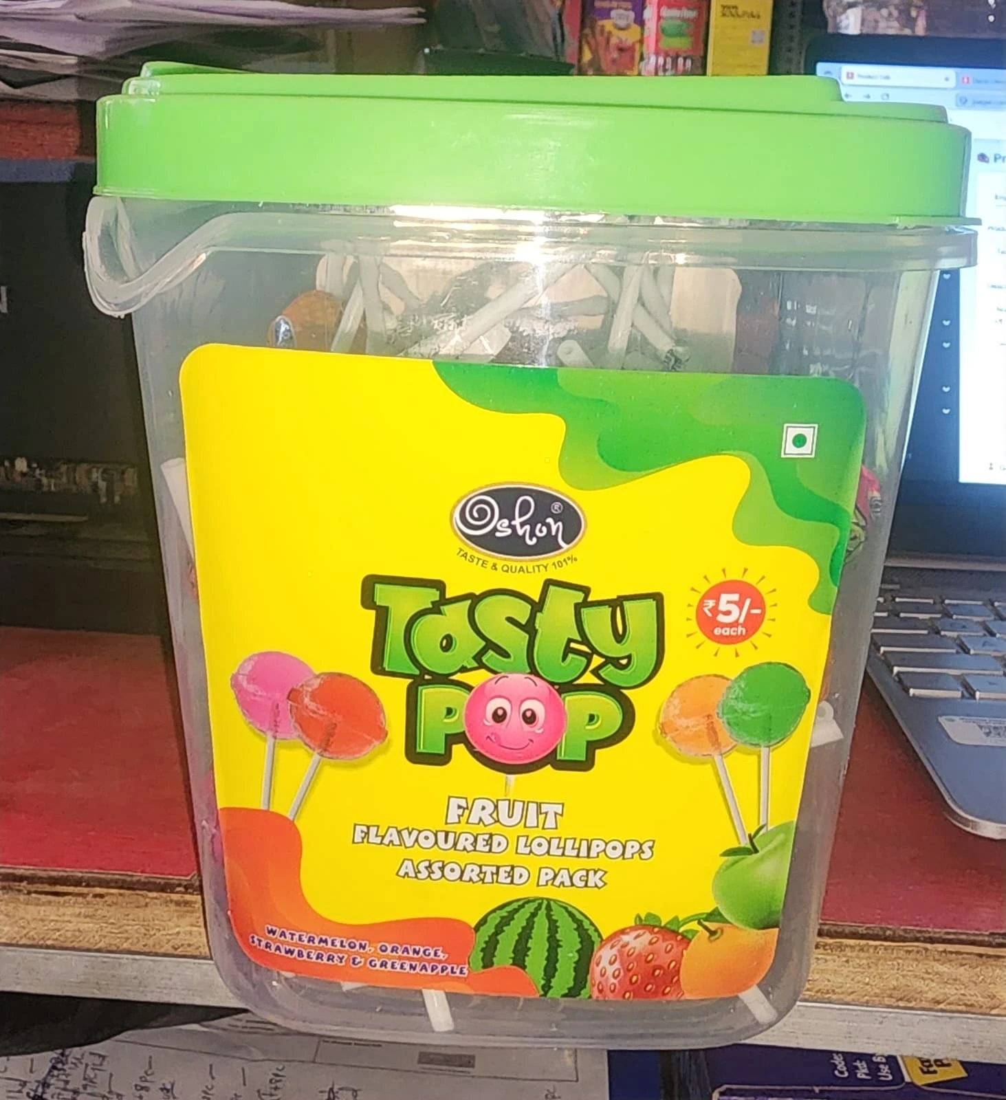 Tasy Pop Jar 5rs (60pc)