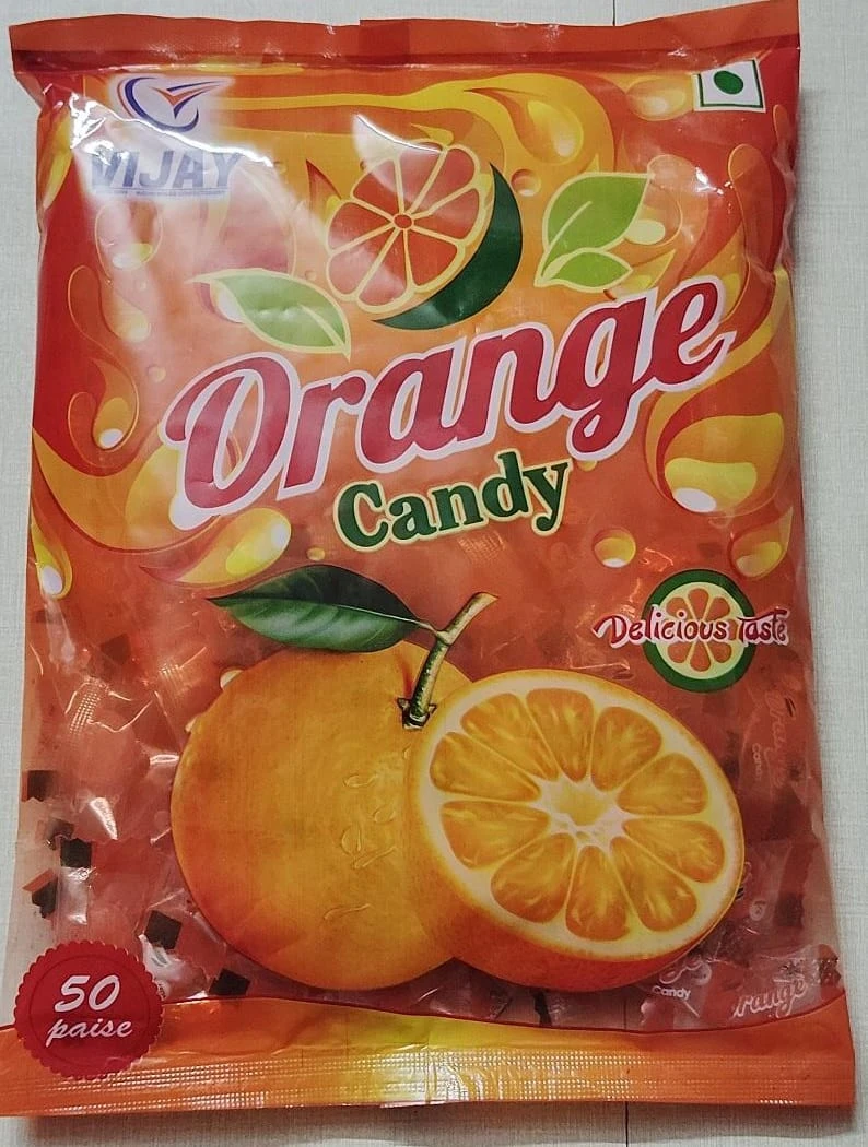 Orange Candy pkt 75/- (150pc)