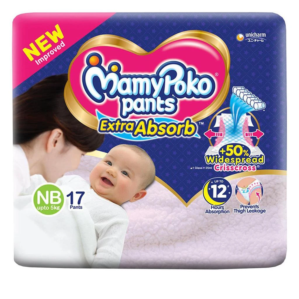 MamyPoko Pants Extra Absorb – Newborn (NB17) – ₹199
