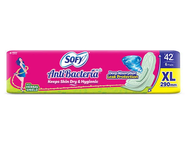 Sofy Anti Bacteria Flat XL – 6 Pads – ₹42